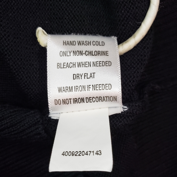 ELLE Sequin Black Button Up Cardigan Size Small - Picture 8 of 8